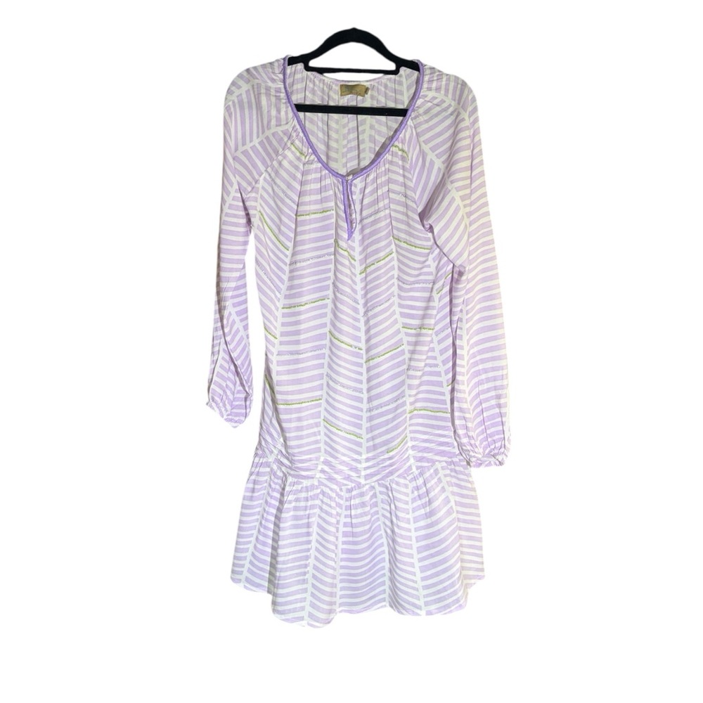 Skemo Lavender and White Patterned Top